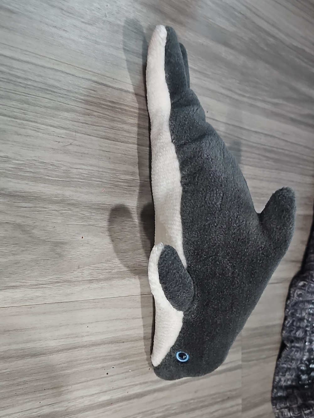 Gray and White Plush Dolphin